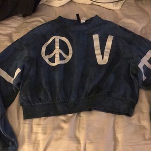 Cropped “Love” sweatshirt